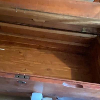 antique cedar chest inside view by lane