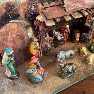 antique nativity set from western germany