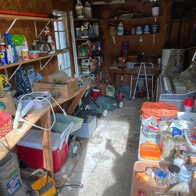 three car garage full of tools and so much more
