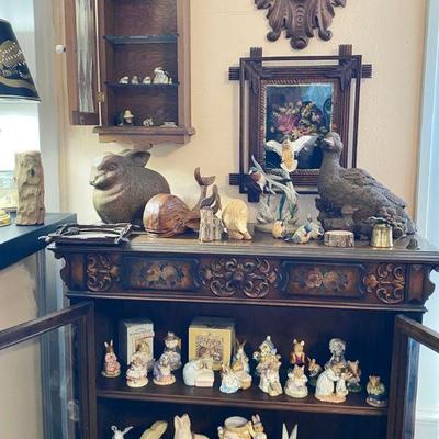 antique curio cabinet collection of tramp art frames