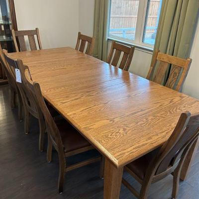 Handmade Amish dining table and. Hairs