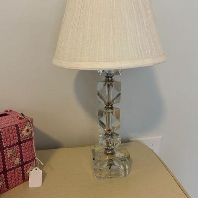 Vintage Glass Boudoir Lamp