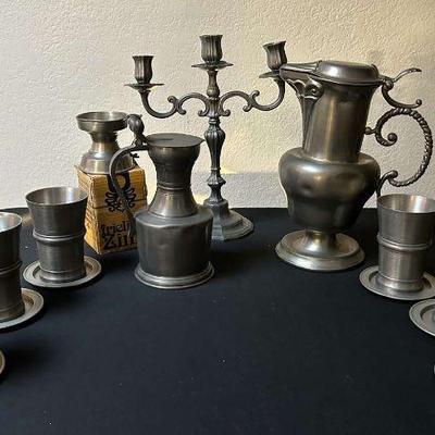 Mb220v vintage german pewter servingware collection reinzinn and more)