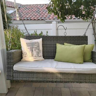 Mb178 outdoor garden wicker swing