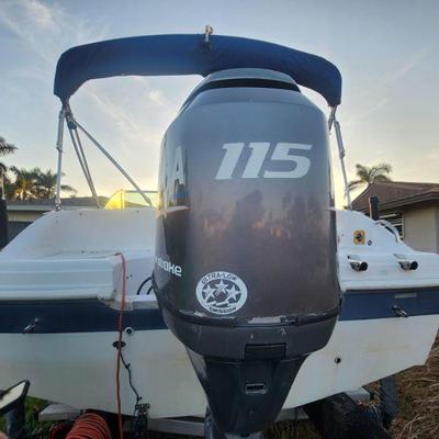 2003 Hurricane (Godfrey Marine) SunDeck SD187 (18'7) Boat - functional, just had tuneup, Yamaha 115 4Stroke Outboard Motor w....