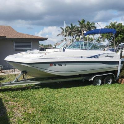 2003 Hurricane (Godfrey Marine) SunDeck SD187 (18'7) Boat - functional, just had tuneup, Yamaha 115 4Stroke Outboard Motor w....