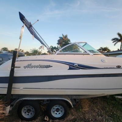 2003 Hurricane (Godfrey Marine) SunDeck SD187 (18'7) Boat - functional, just had tuneup, Yamaha 115 4Stroke Outboard Motor w....