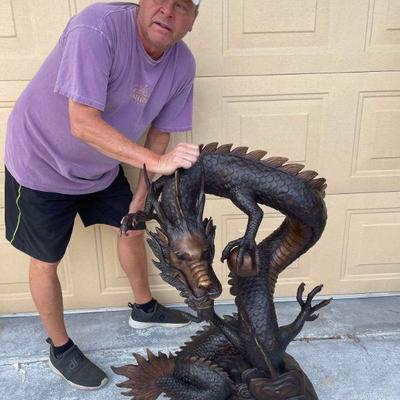 bronze dragon sculpture/fountain
