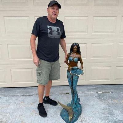 bronze mermaid sculpture/fountain