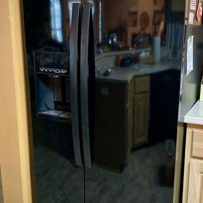 Whirlpool Refrigerator (black, side by side)