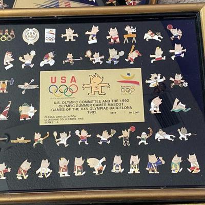 Framed Olympic Pins