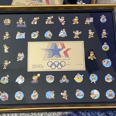 Framed Olympic Pins