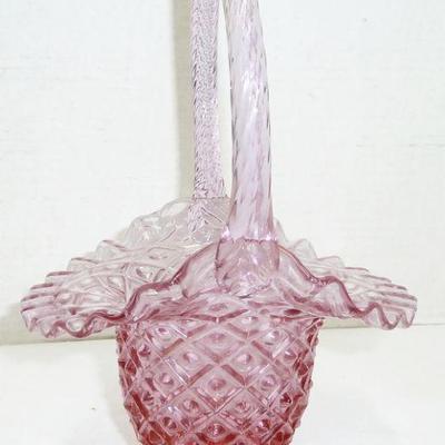 Fenton art glass basket