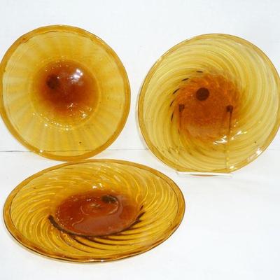 signed MEXICO blown glass plates