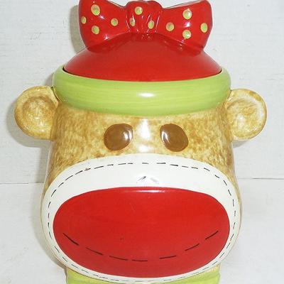 Cute Monkey sock cookie jar