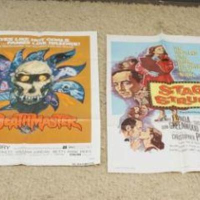 1221	GROUP OF 4 VINTAGE MOVIE POSTERS, LARGEST APPROXIMATELY 27 IN X 41 IN
