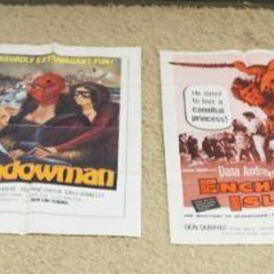 1215	GROUP OF 4 VINTAGE MOVIE POSTERS, LARGEST APPROXIMATELY 27 IN X 41 IN
