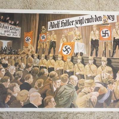 1207	GERMAN WWII DOUBLE SIDED POSTER, APPROXIMATELY 30 IN X 22 IN
