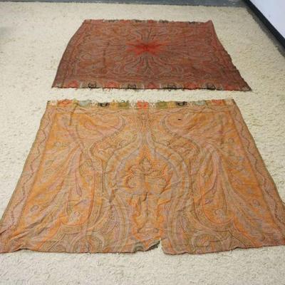 1212	PAISLEY MATERIAL, LARGEST APPROXIMATELY 70 IN X 69 IN
