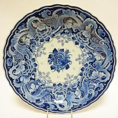 1036	DELFT BLUE & WHITE CHARGER, APPROXIMATELY 16 1/8 IN
