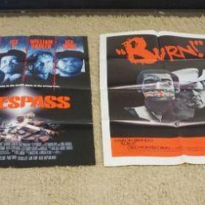 1239	GROUP OF 4 VINTAGE MOVIE POSTERS, LARGEST APPROXIMATELY 27 IN X 41 IN
