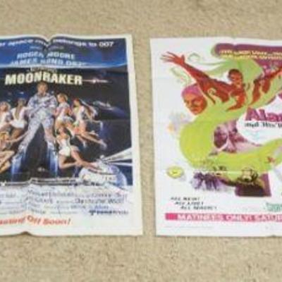 1227	GROUP OF 4 VINTAGE MOVIE POSTERS, LARGEST APPROXIMATELY 27 IN X 41 IN
