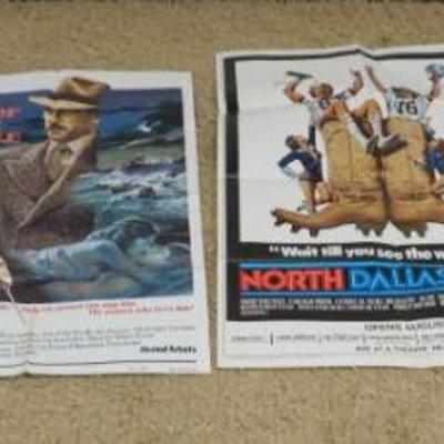 1240	GROUP OF 4 VINTAGE MOVIE POSTERS, LARGEST APPROXIMATELY 27 IN X 41 IN
