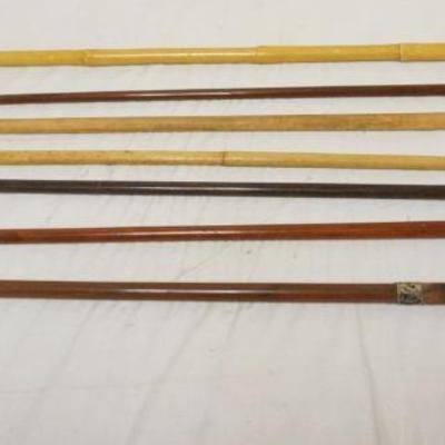 1162	COLLECTION OF CANES & WALKING STICKS MANY W/SILVER BANDS
