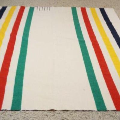 1064	HUDSON BAY BLANKET, PEARCE WOOLEN MILLS INC, APPROXIMATELY 93 IN X 97 IN
