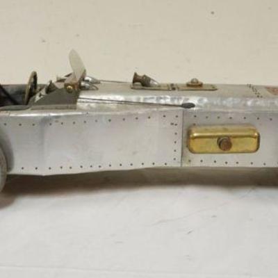 1072	FOLK ART LARGE SCALE MODEL RACE CAR, BENCH MADE, APPROXIMATELY 35 IN X 11 IN X 8 IN HIGH
