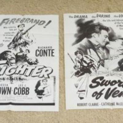 1218	GROUP OF 4 VINTAGE MOVIE POSTERS, LARGEST APPROXIMATELY 27 IN X 41 IN
