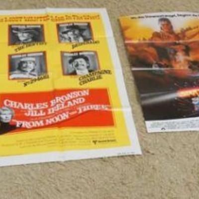 1229	GROUP OF 4 VINTAGE MOVIE POSTERS, LARGEST APPROXIMATELY 27 IN X 41 IN
