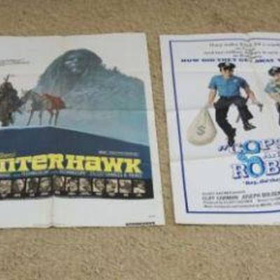 1230	GROUP OF 4 VINTAGE MOVIE POSTERS, LARGEST APPROXIMATELY 27 IN X 41 IN
