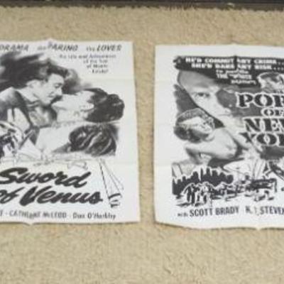 1223	GROUP OF 4 VINTAGE MOVIE POSTERS, LARGEST APPROXIMATELY 27 IN X 41 IN
