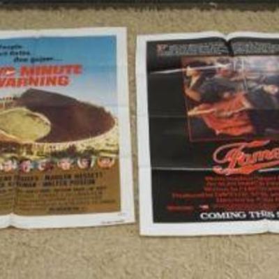 1238	GROUP OF 4 VINTAGE MOVIE POSTERS, LARGEST APPROXIMATELY 27 IN X 41 IN
