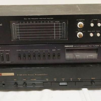 1277	VINTAGE STEREO EQUIPMENT ADC-SPECTRUM ANLYZER SA-1, NIKKO TUNER GAMMA V, PARASOUND PREAMP P/HP 850
