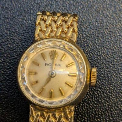 Women's Rolex, 14k Gold Watch