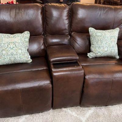 Boulevard Living Room Reclining Smaller Sofa- Leather Like Fabric