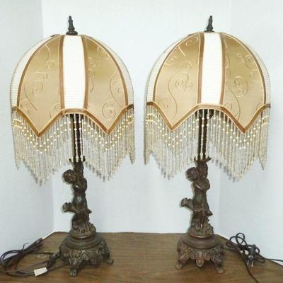 Dale Tiffany lamp, lotus shades