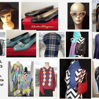Designer Clothing & Accessories Sale from the Same Location as our Eclectic Sale.  Same Day and Time Pick Up on 2/5 and 2/6!