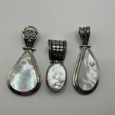 Mother of Pearl Sterling Pendants