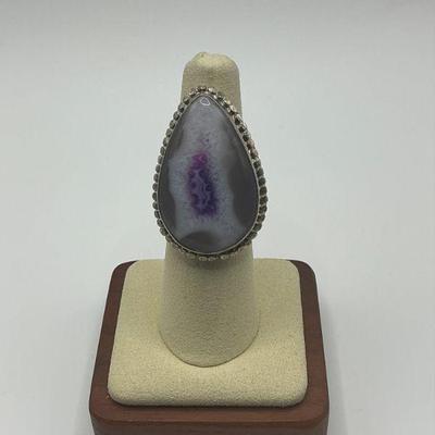 Sterling Dyed Agate - Sz 6