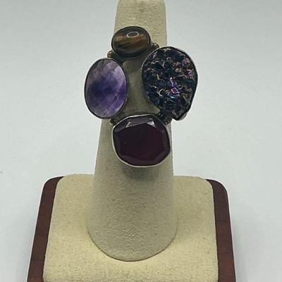 Sterling Ring Multi Stone
