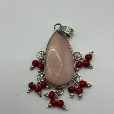 Pink Opal/Sterling Pendant