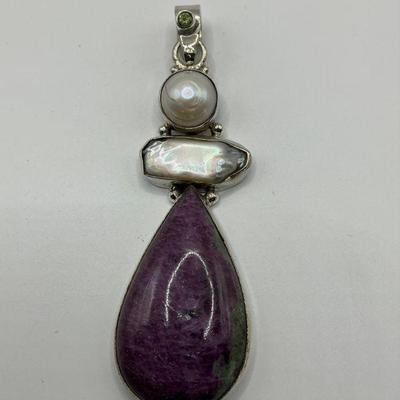 Ruby in Ziosite Pendant