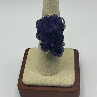 Dyed Druzy Ring