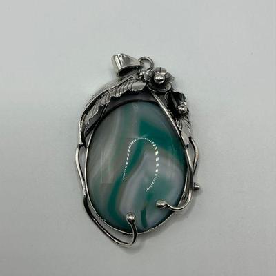 Dyed Agagte / Sterling 