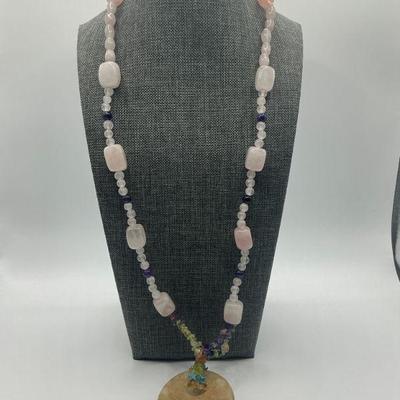 Rose Quartz multi stone necklace