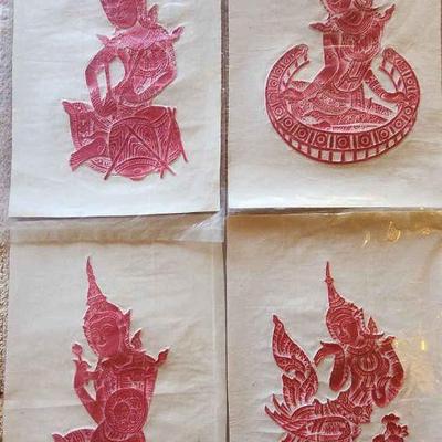 RSN078 - Thai Style Rubbings of Temple Dancers and Musicians (4)