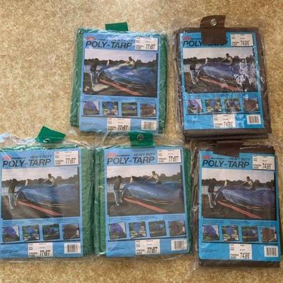 RSN135 Green and Brown Poly Tarps New in Packages
